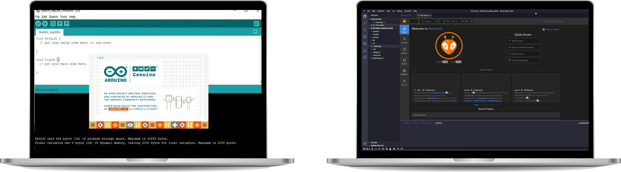 Arduino and PlatformIO