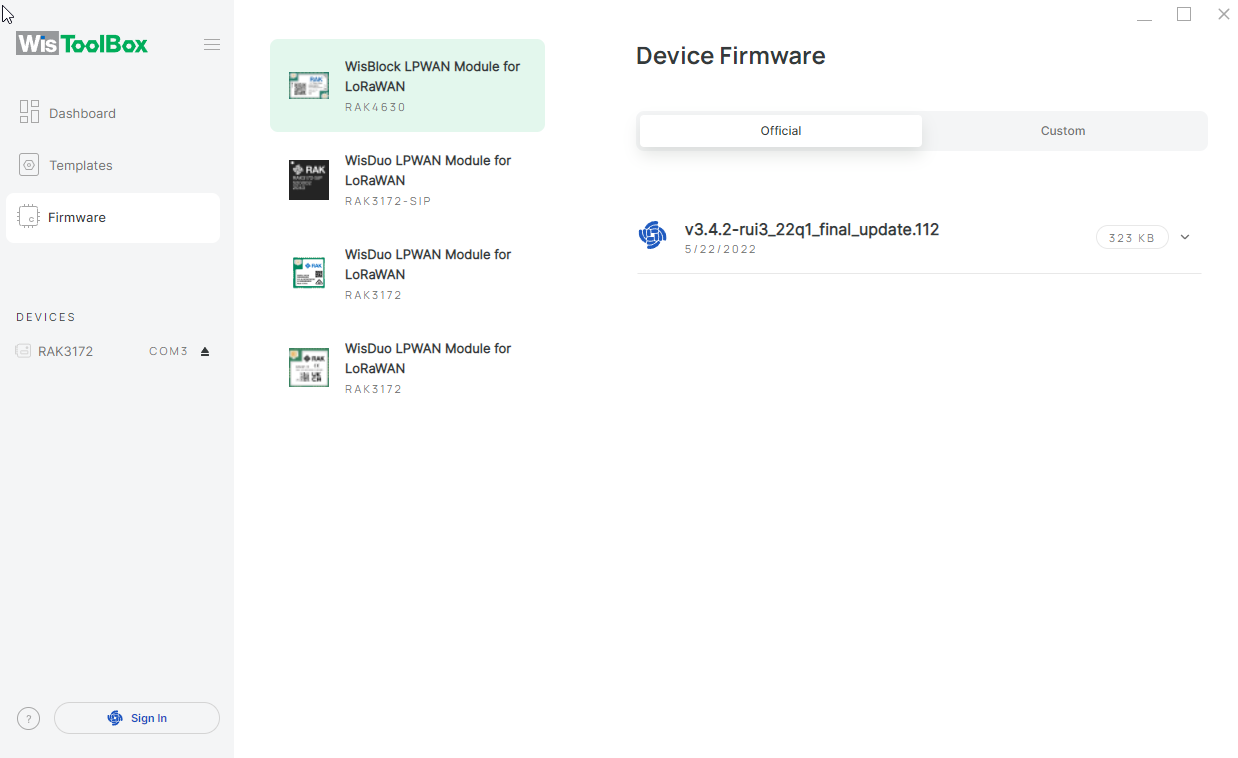 LoRaWAN Module Setup: UART Config Tools