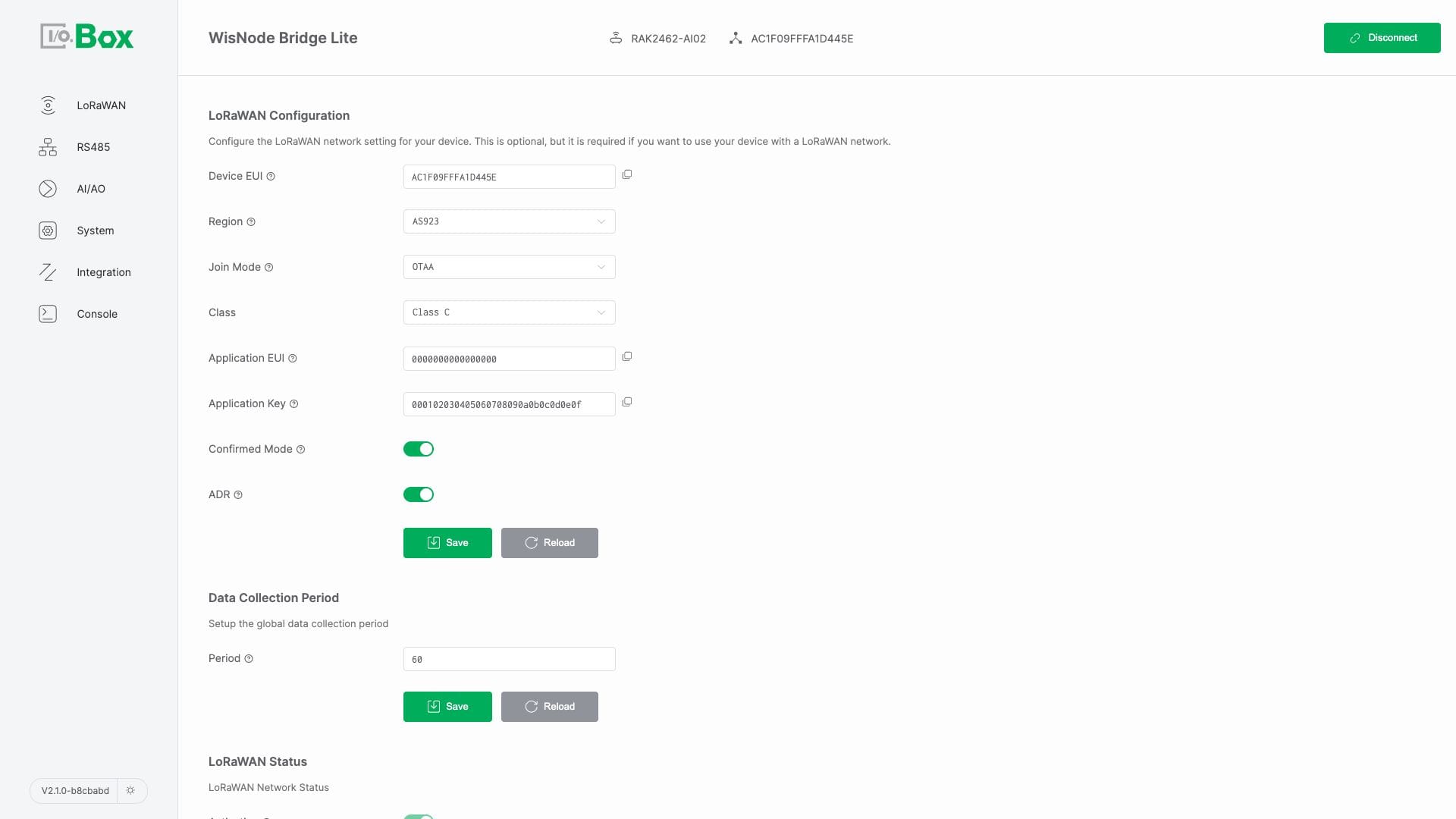 Configure LoRaWAN Parameters