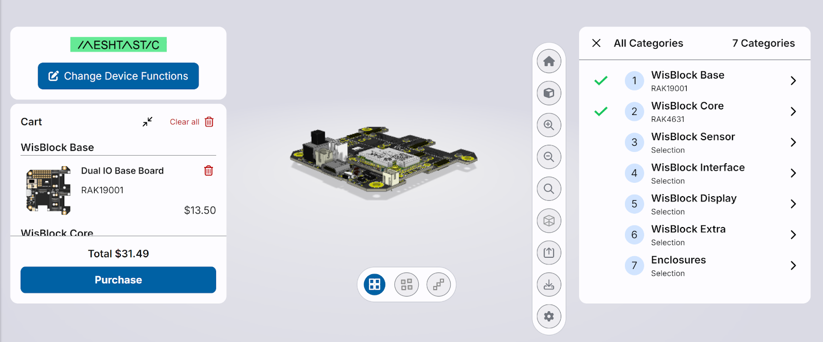 Select WisBlock modules, get compatibility checks, and build functional, tailored devices.
