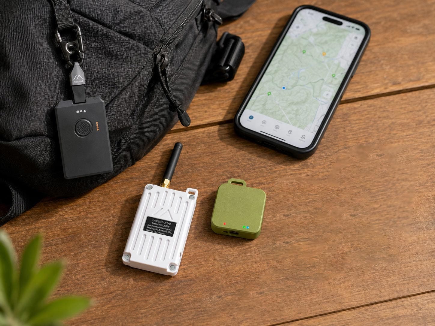 Everyday carry Meshtastic setup with WisMesh Tag, pocket nodes, and phone map for bags, bikes, travel, and local meshes
