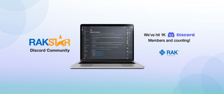 RAKstars Discord Community has reached over 1K members!